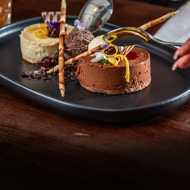 Dessert menu at The Hawk