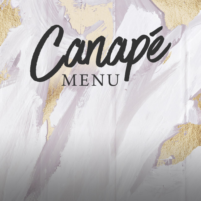 Canapé menu at The Hawk